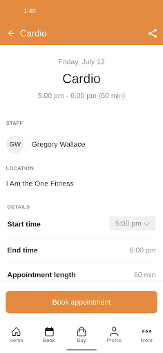 I Am the One Fitness Screen 3
