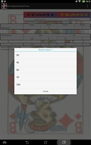 Klaverjas score Screen 3