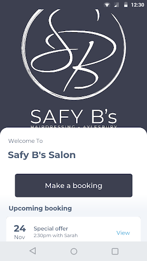 Android application Safy B's Salon screenshort