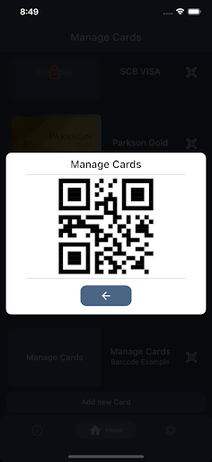 Manage Cards Screen 2