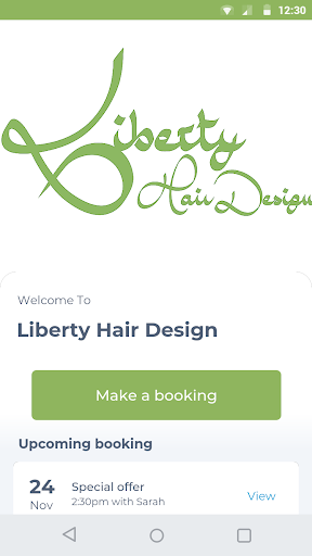 Android application Liberty Hair Design screenshort