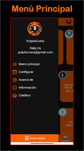 Android application Pulpito Coins screenshort