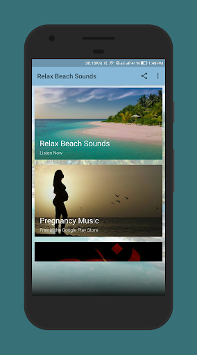 Android application Relax Beach Sounds screenshort
