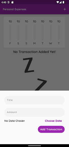 Personal Expense Tracker Screen 2