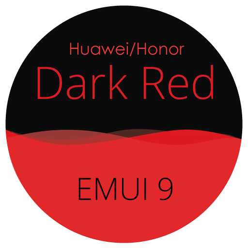 Dark Red EMUI 9.1 Theme [ Black and Red ]