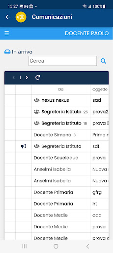 Android application MasterCom Docenti 2.0 screenshort
