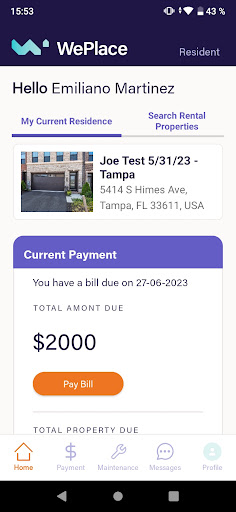 Android application WePlace Property screenshort