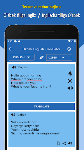 Englishcha Ozbekcha Tarjimon Screen 3