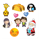 Cover Image of Descargar ❤️Amor,  Emoji & Pegatinas de Niña Linda (10 paquetes)  APK