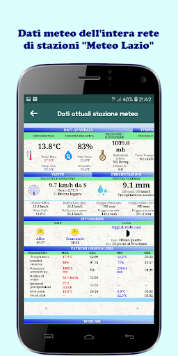 Android application Meteo Lazio screenshort