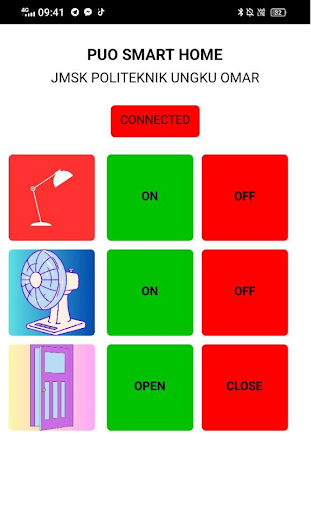 Android application PUO Smart Home screenshort