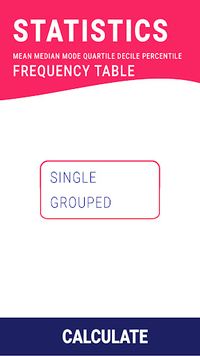 Statistics Table Grouped Data Screen 2