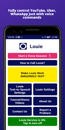 Android application LOUIE VOICE CONTROL: Assistant screenshort