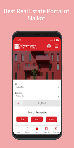 Android application Sialkot Properties screenshort