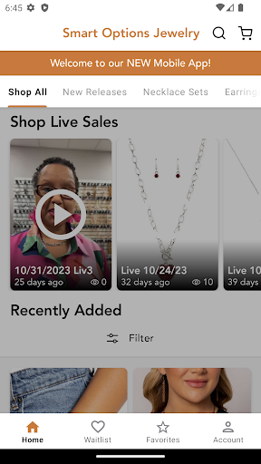 Android application Smart Options Jewelry screenshort