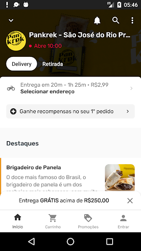 Android application Pankrek Delivery screenshort