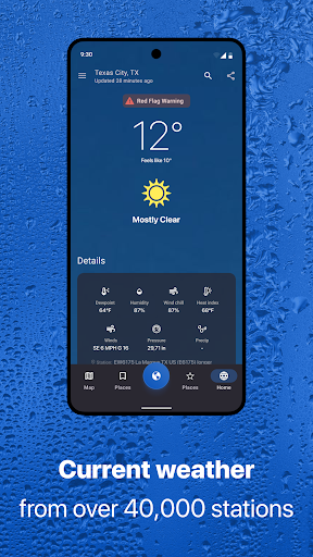Android application weatherUSA Weather and Alerts screenshort