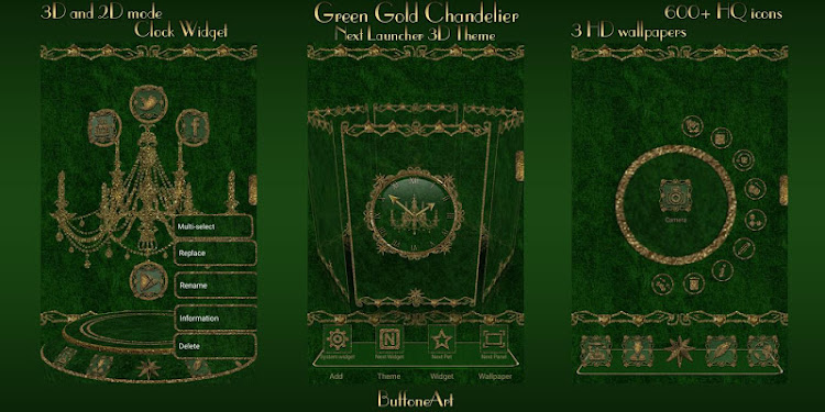 Green Gold Chandelier 3D Next - 1.1 - (Android)