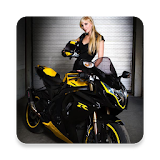 Motorcycles and sexy girls icon