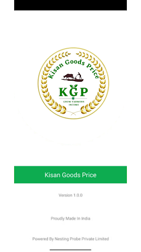 Android application KGP, Kisan goods price screenshort