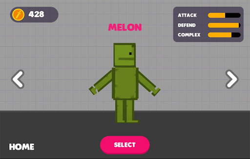 Android application Ragdoll Melon Fight screenshort