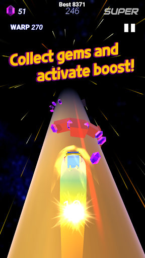 Warp and Roll : Space Tube Run Screen 2