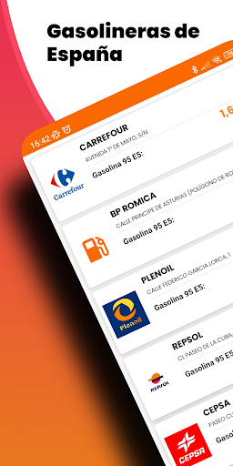 Android application Gasolina Barata screenshort