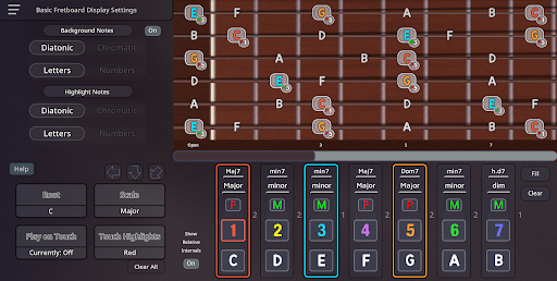 Android application Fretigator Fretboard Navigator screenshort