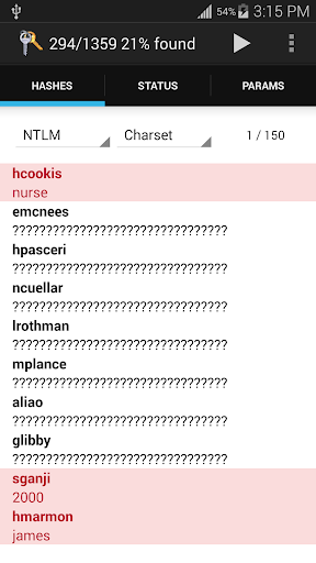 Android application Hash Suite Droid screenshort
