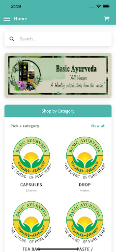 Android application Basic Ayurveda screenshort