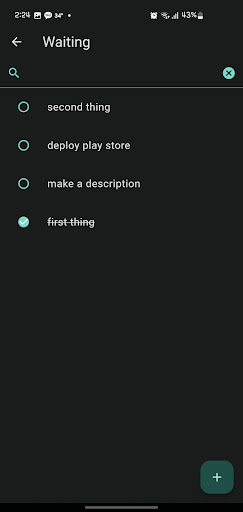 GuGu GTD : Getting Things Done Screen 2