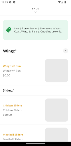 WESTCOAST WINGZ N SLIDERZ Screen 3