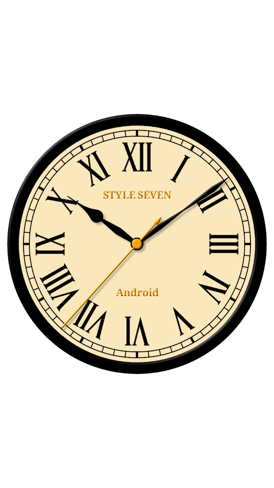 #1. Classic Analog Clock-7 (Android) 来自: StyleSeven.com