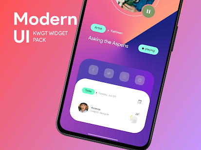 Modern UI for KWGT Screenshot