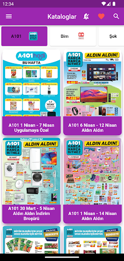 Android application Market Katalogları screenshort