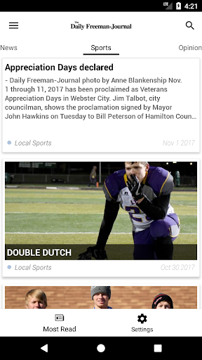 Android application Freeman Journal screenshort