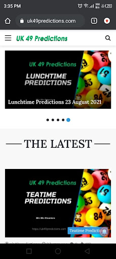 Android application UK 49 Predictions screenshort