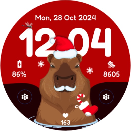 G051 Christmas Capybara Watch Logo