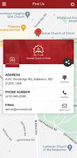 Central Church of Christ MD Screen 2
