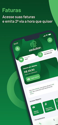 Android application Esolution Fibra screenshort