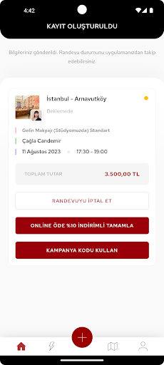Android application ALA BEAUTE screenshort