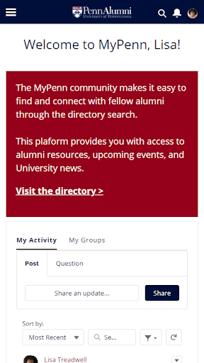 Android application MyPenn screenshort