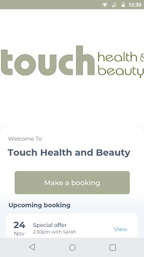 Android application Touch Health and Beauty screenshort