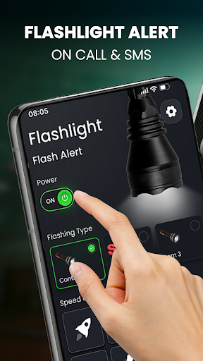 Android application Flashlight & Flash Alert screenshort