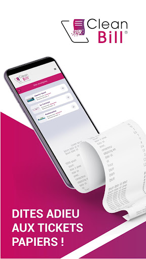 Android application CleanBill - eTickets et cartes screenshort