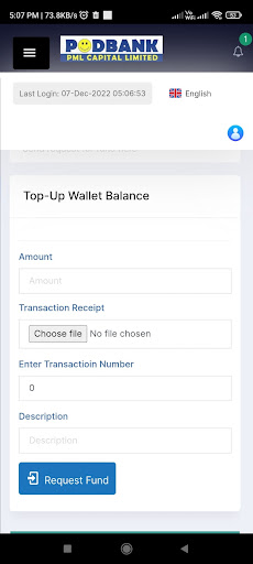 Android application Pod Bank screenshort