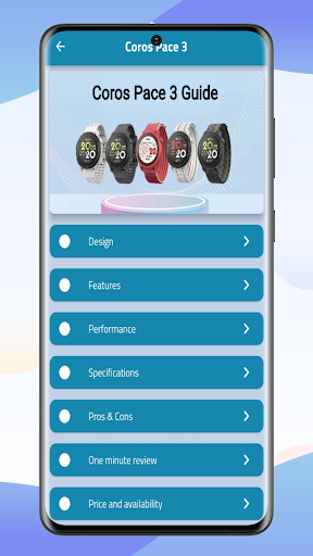 Coros Pace 3 Smart Watch Guide Screen 2