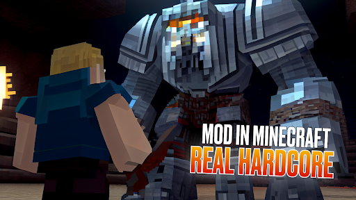 Android application Real Hardcore Mod in Minecraft screenshort