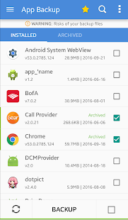 App Backup & Restore Pro Screenshot
