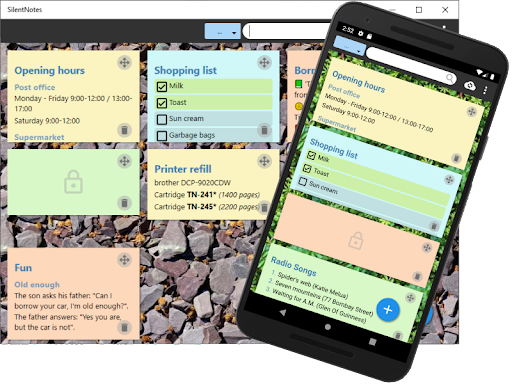 Android application SilentNotes screenshort